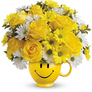 Sorridi! Sei Speciale – Bouquet Giallo di Rose e Margherite 🌼