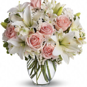 Fresh Fields – Bouquet Elegante Rosa e Bianco con Fiori Freschi