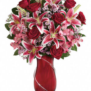 Be Loved – Bouquet in Rosso e Rosa per un Amore Intenso