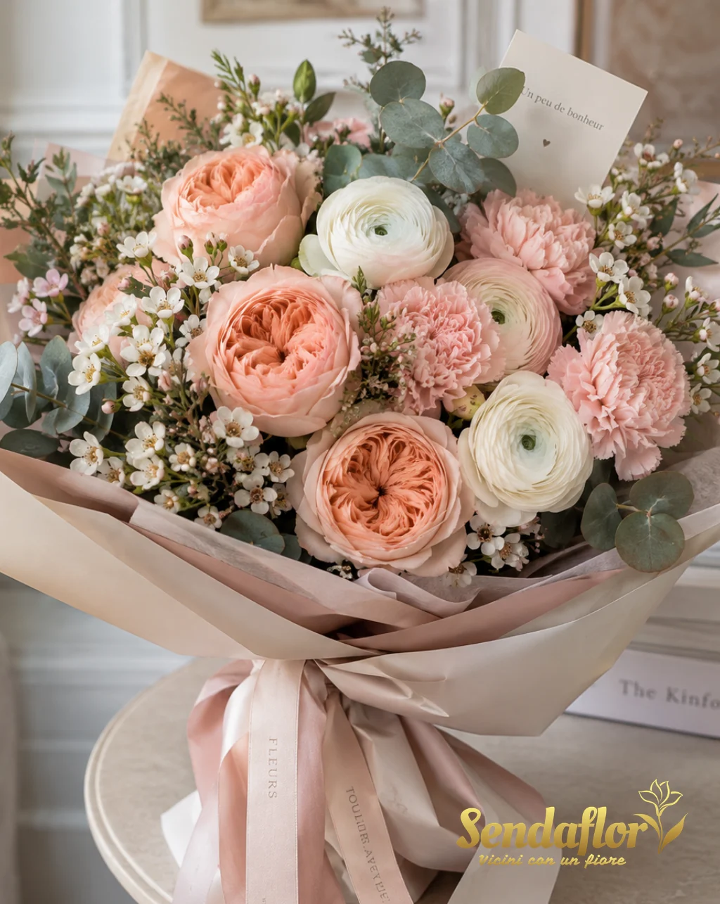 Bouquet del fiorista – Fiori nei toni delicati