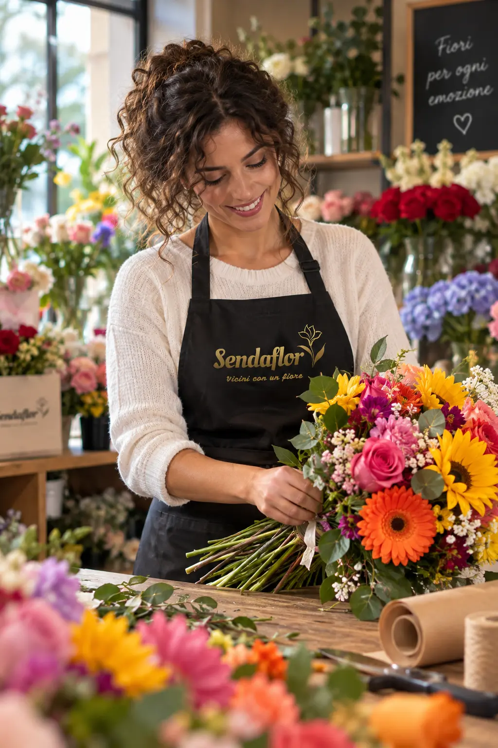 Bouquet del fiorista – Fiori dai colori vivaci