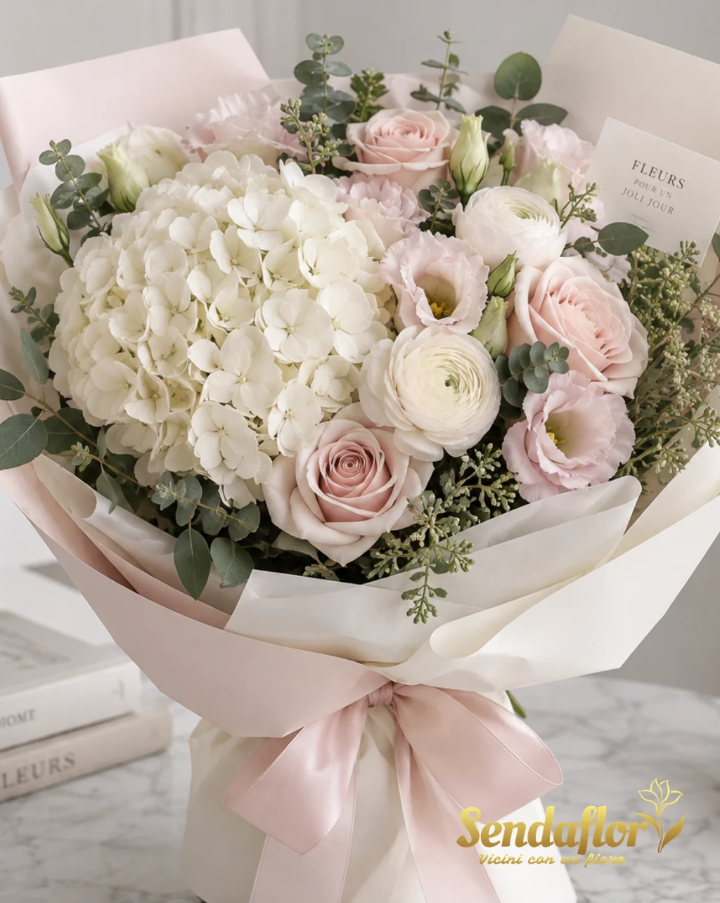 Bouquet del fiorista – Fiori nei toni delicati