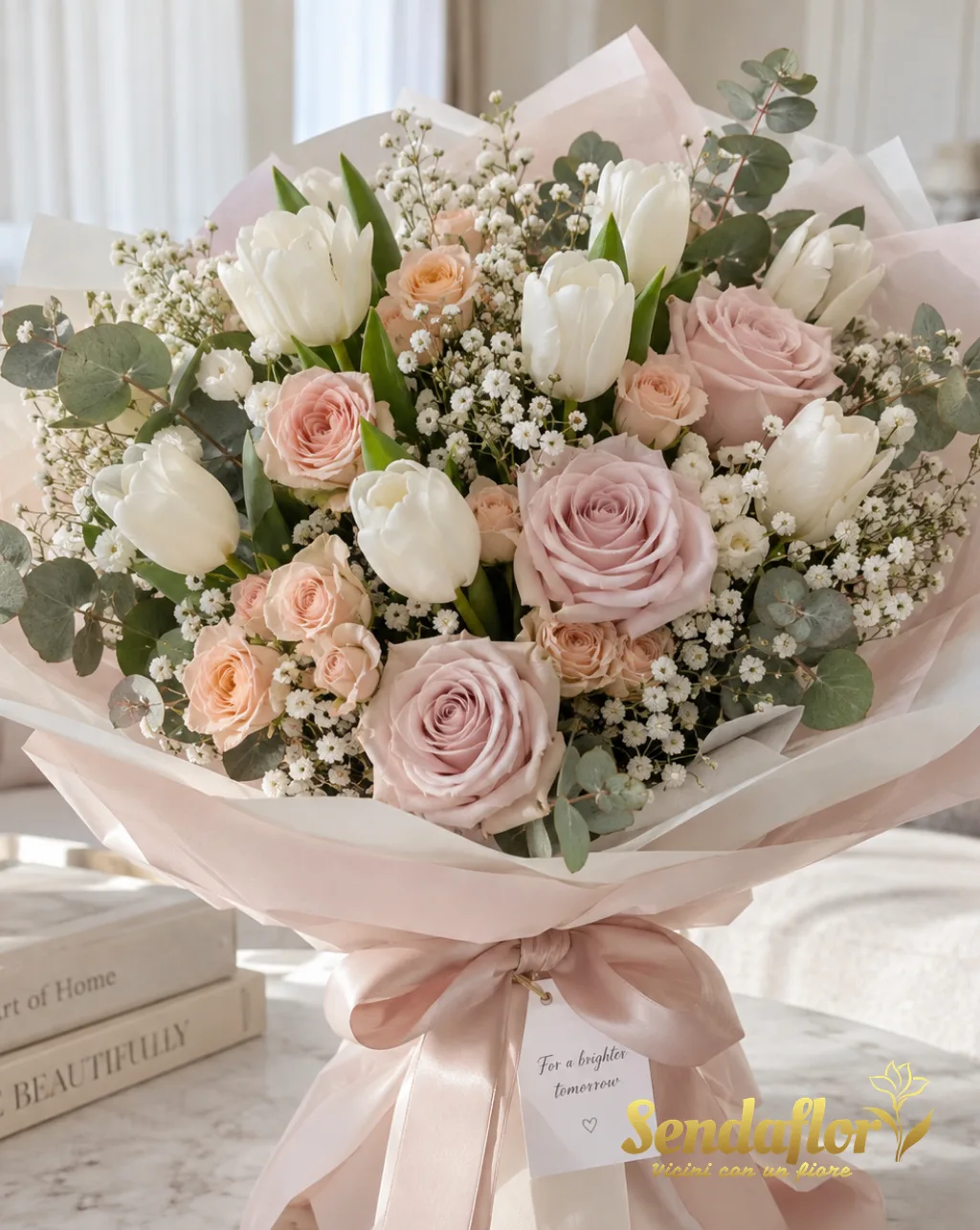 Bouquet del fiorista – Fiori nei toni delicati