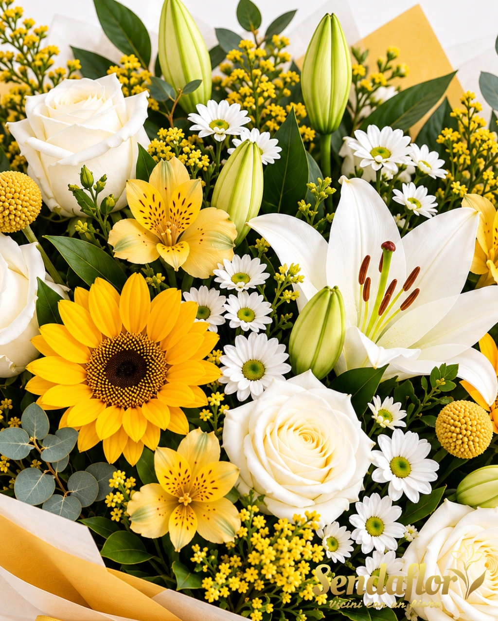 Armonia – Bouquet bianco e giallo