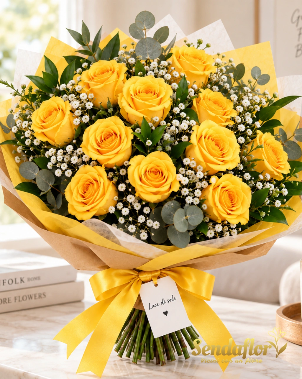 Luce di sole – Bouquet di rose gialle