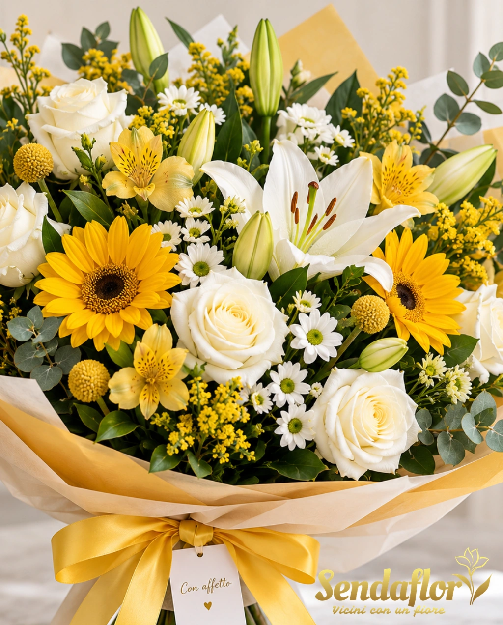 Armonia – Bouquet bianco e giallo