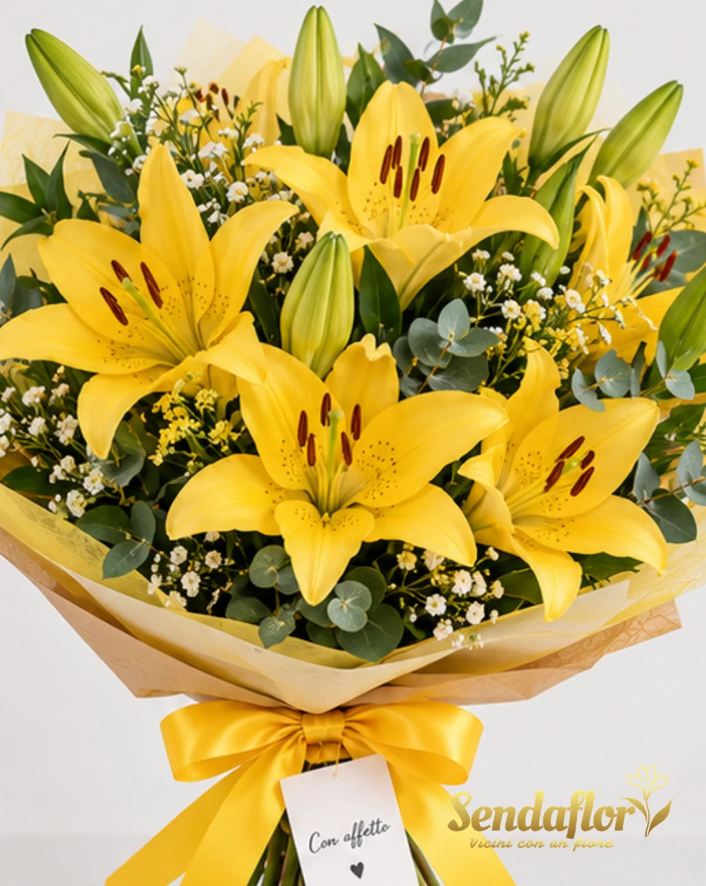 Luce dorata – Bouquet di lilium gialli