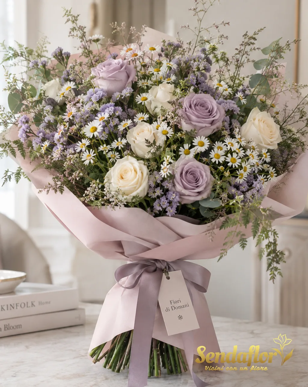 Bouquet del fiorista – Fiori nei toni delicati